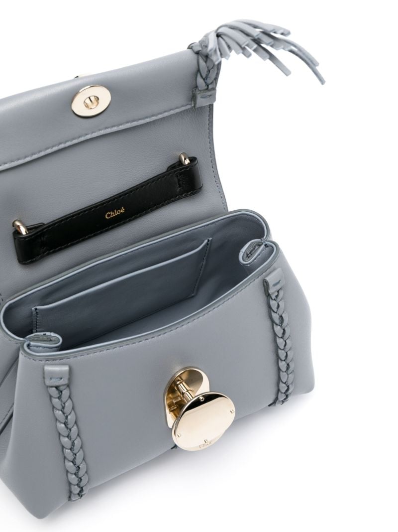 Blue Penelope Leather Tote Bag