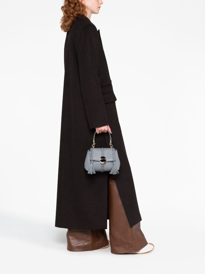 Blue Penelope Leather Tote Bag