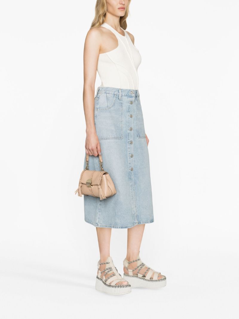 Neutral Penelope Leather Mini Bag
