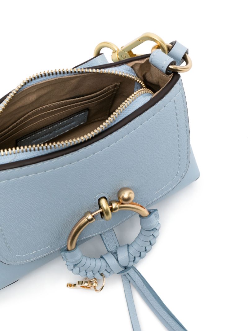 Blue Joan Small Leather Cross Body Bag