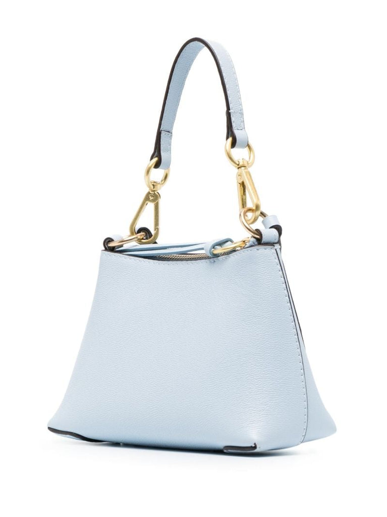Blue Joan Small Leather Cross Body Bag