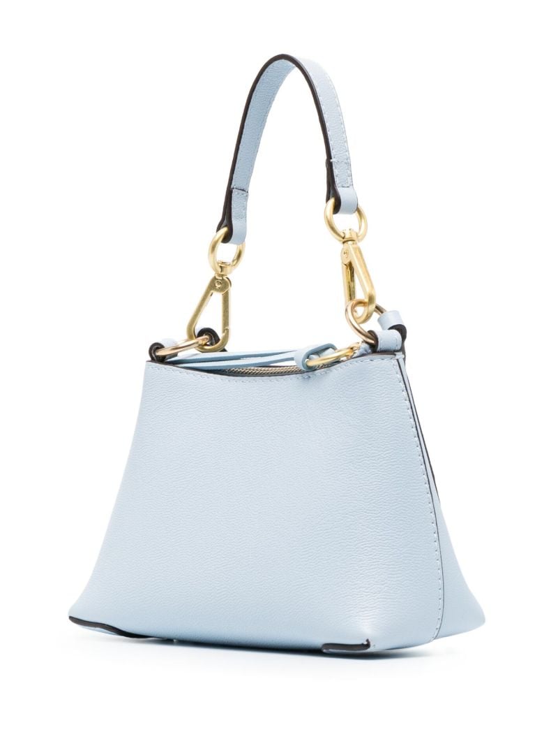 Blue Joan Small Leather Cross Body Bag