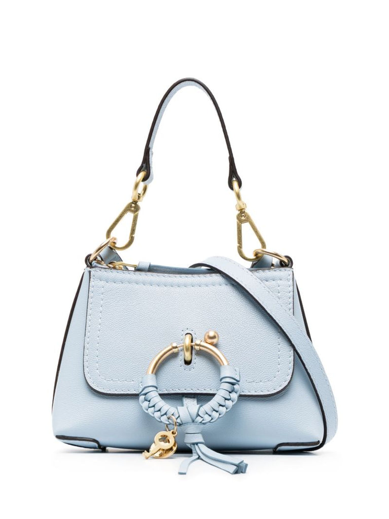 Blue Joan Small Leather Cross Body Bag