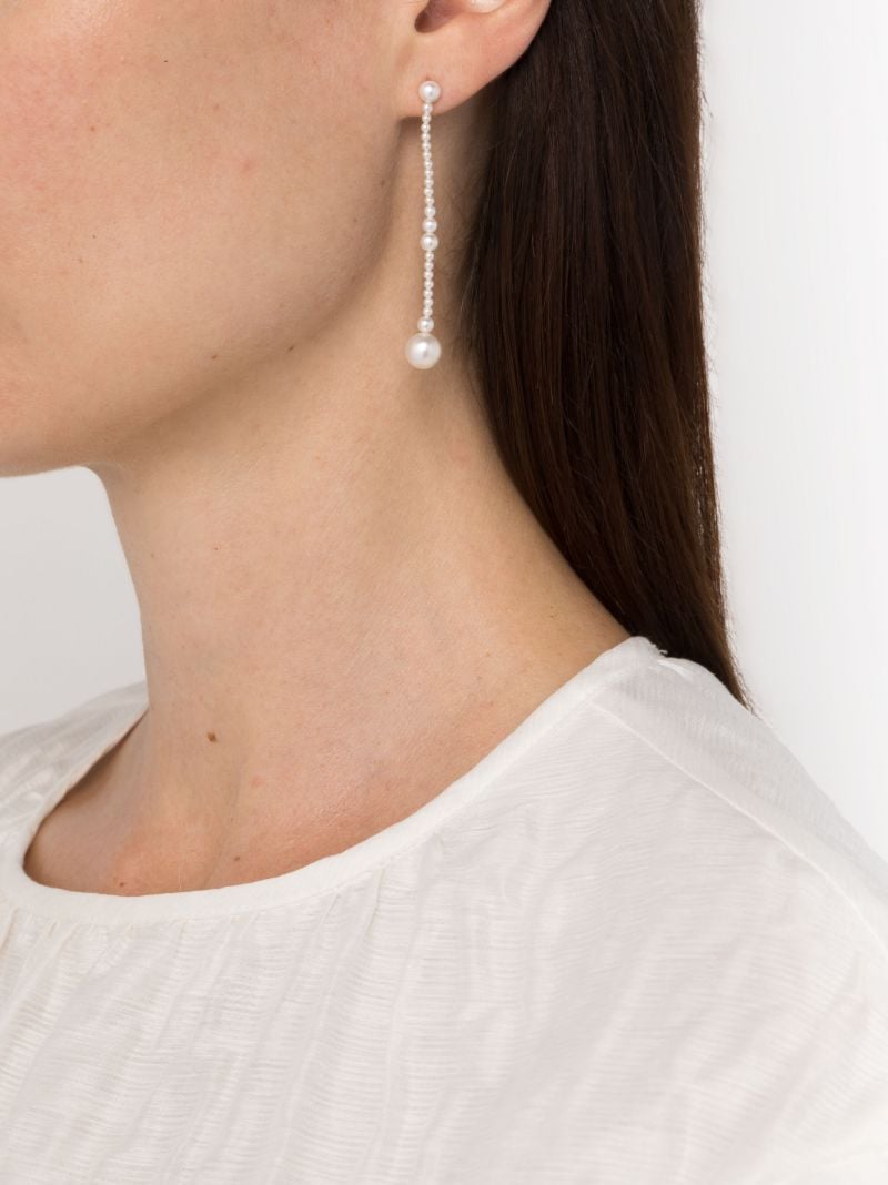 14k Yellow Gold Promenade De Claude Pearl Drop Earrings