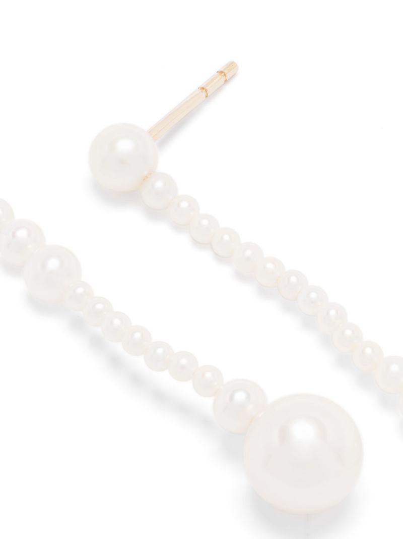 14k Yellow Gold Promenade De Claude Pearl Drop Earrings