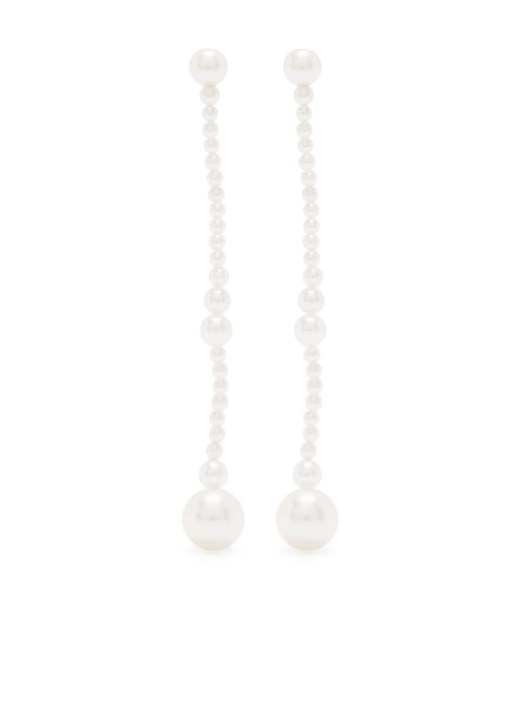 14k Yellow Gold Promenade De Claude Pearl Drop Earrings