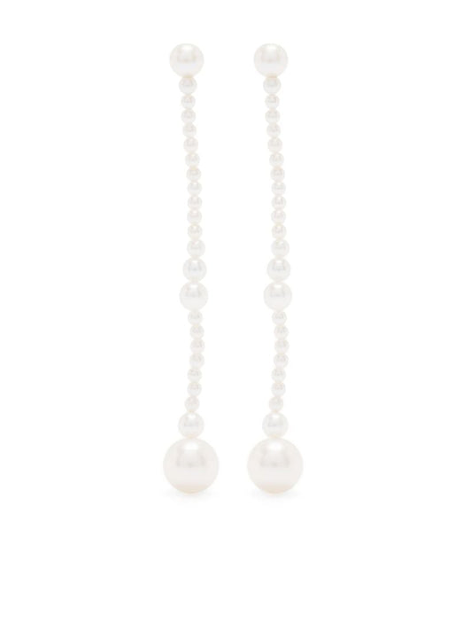 14k Yellow Gold Promenade De Claude Pearl Drop Earrings