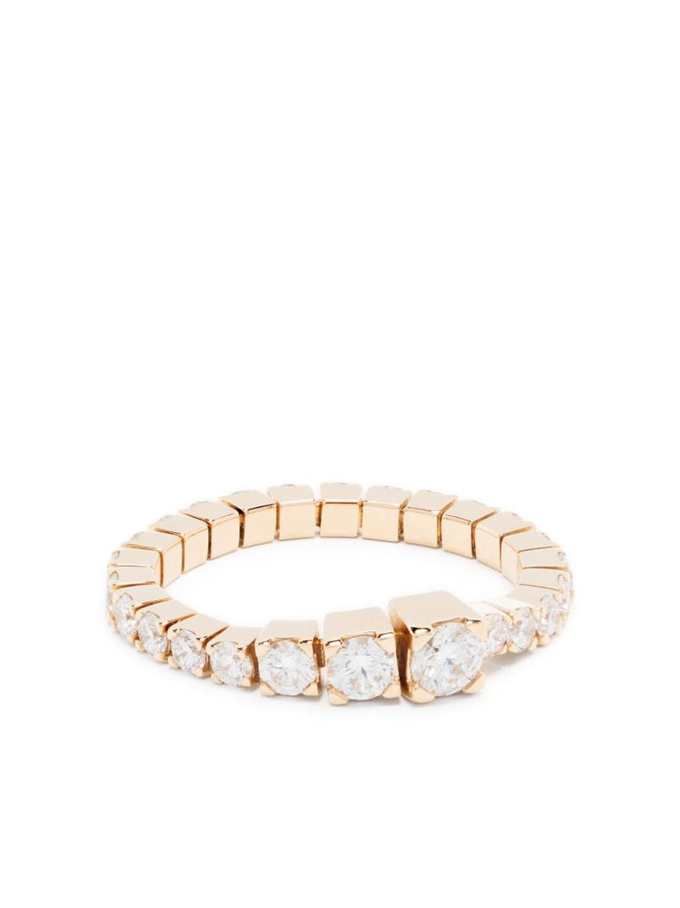 18k Yellow Gold Ensemble De River Diamond Ring