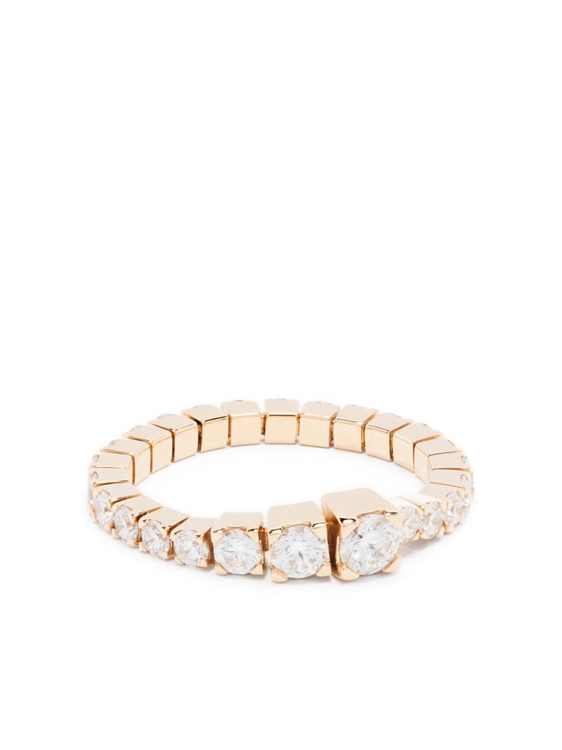 18k Yellow Gold Ensemble De River Diamond Ring