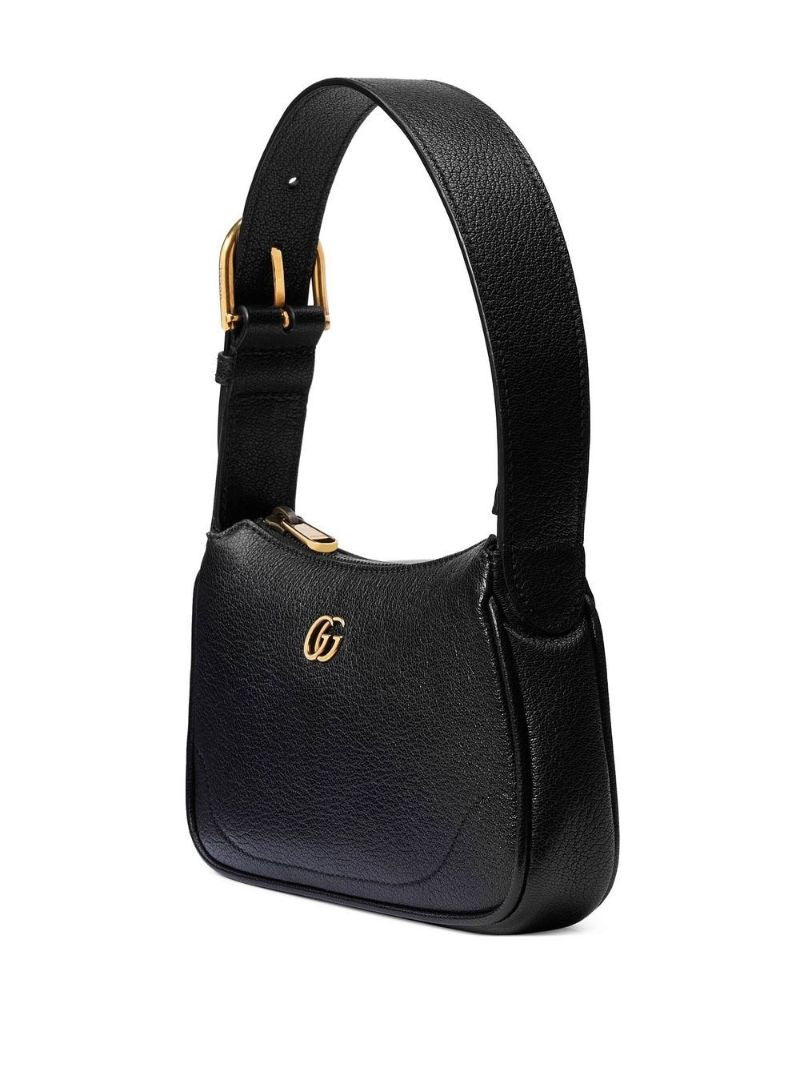 Black Aphrodite Leather Shoulder Bag
