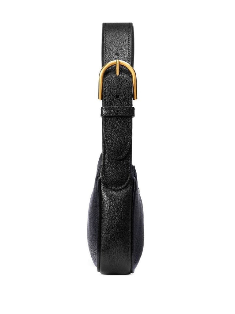 Black Aphrodite Leather Shoulder Bag