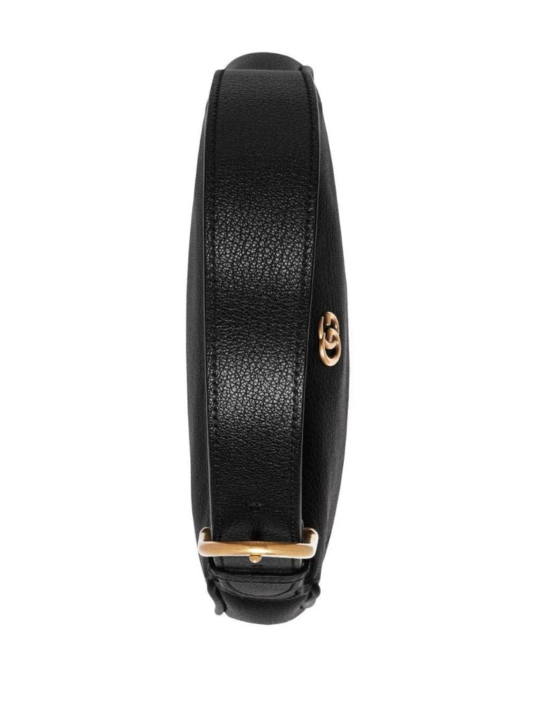 Black Aphrodite Leather Shoulder Bag