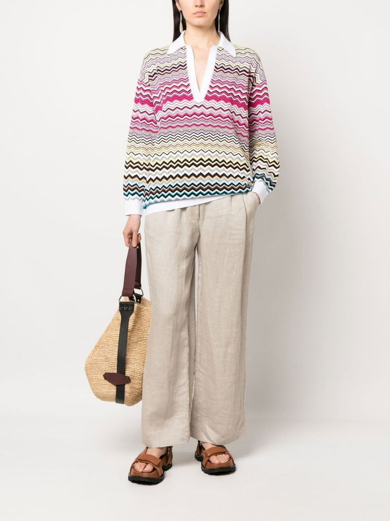 Multicolour Zig Zag Knit Jumper