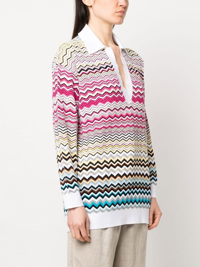 Multicolour Zig Zag Knit Jumper
