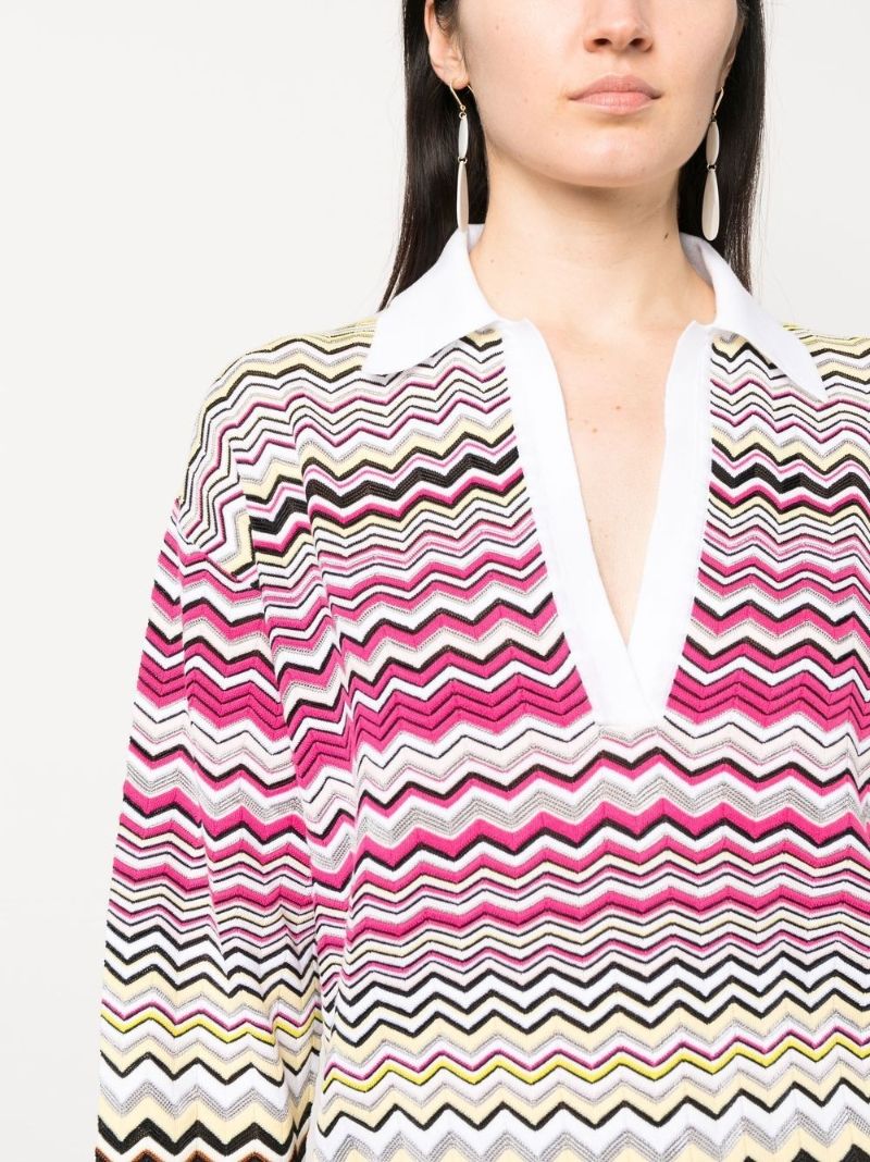 Multicolour Zig Zag Knit Jumper
