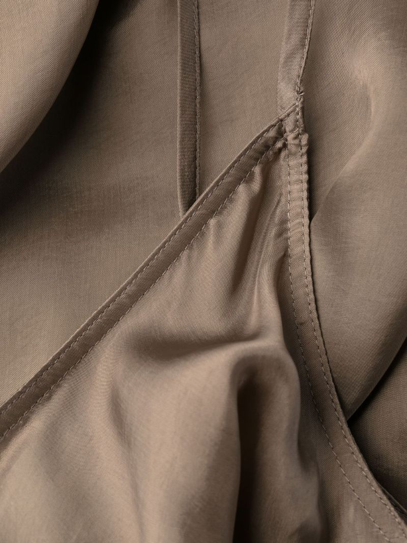 Grey V-neck Satin Gown