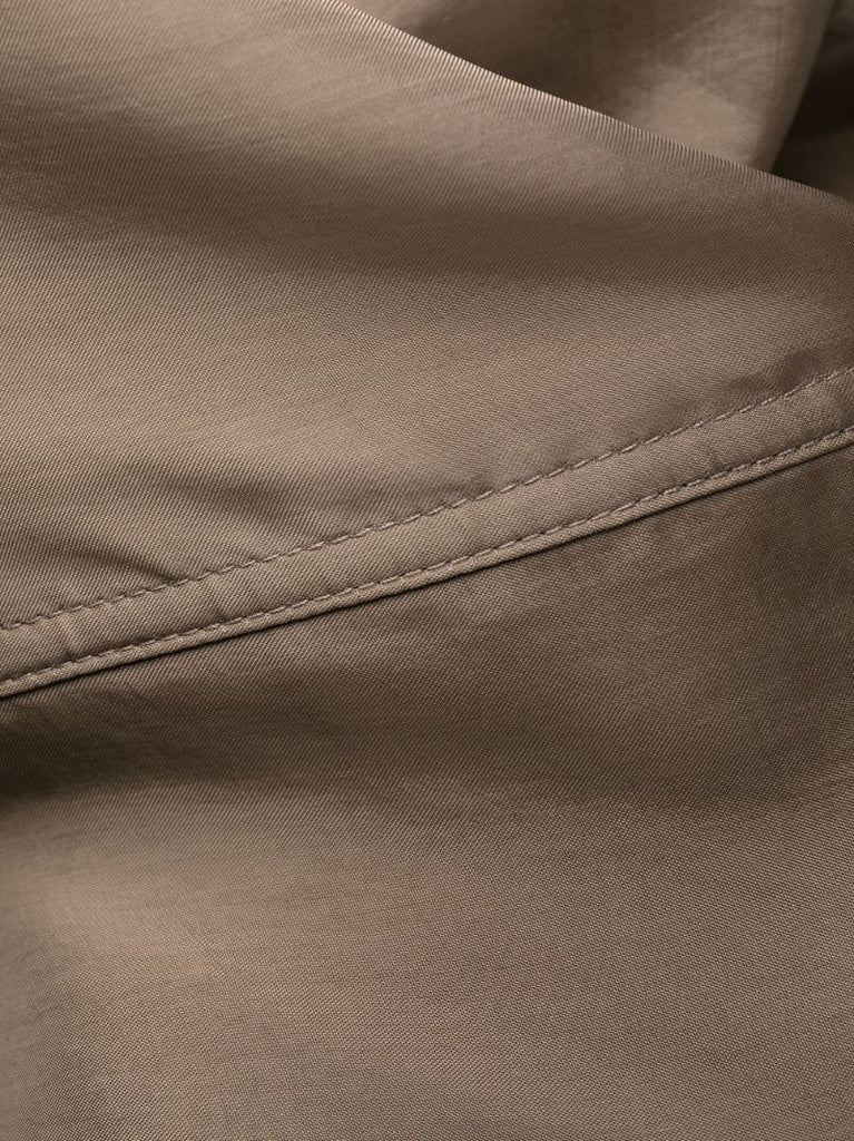 Grey V-neck Satin Gown