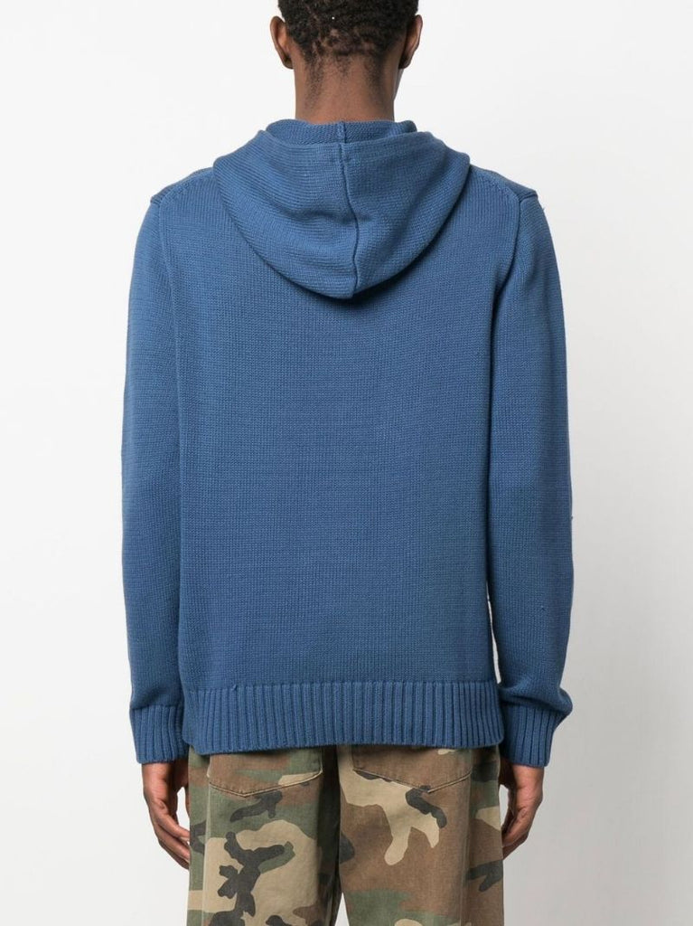 Blue Polo Bear Cotton Hooded Sweater