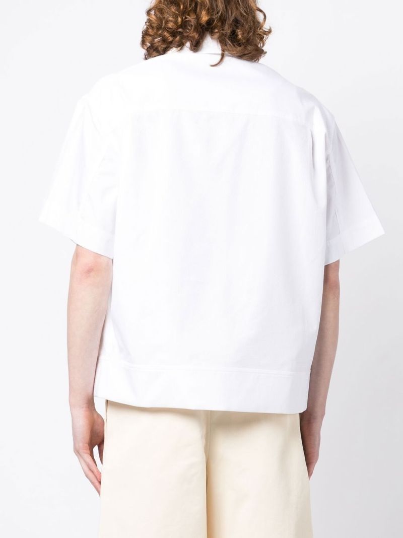 White Embellished Cotton Shirt