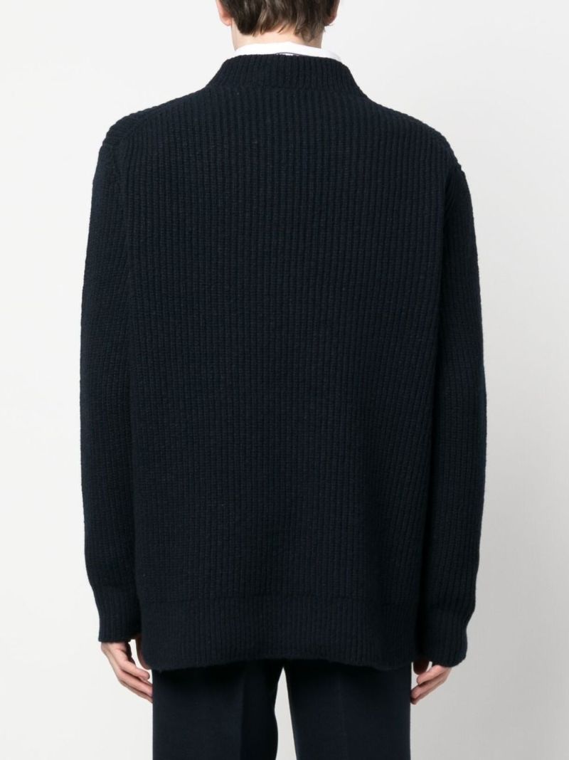 Blue Donegal Ribbed Sweater