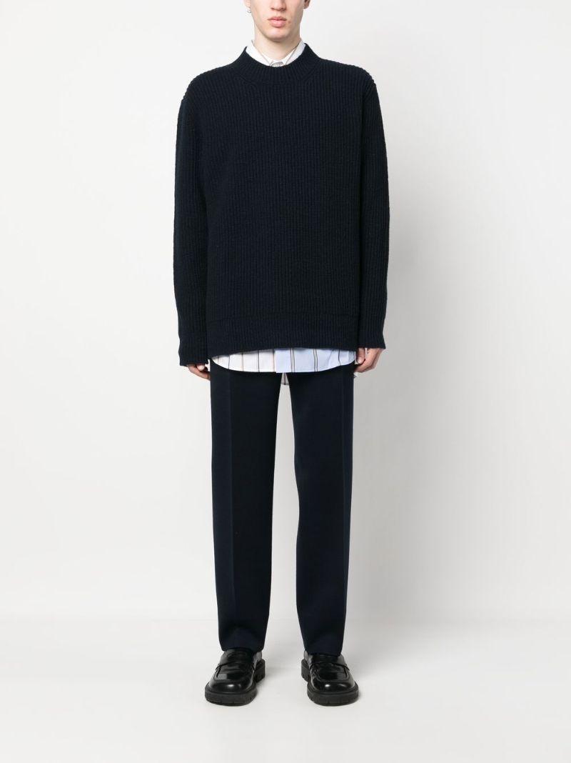 Blue Donegal Ribbed Sweater