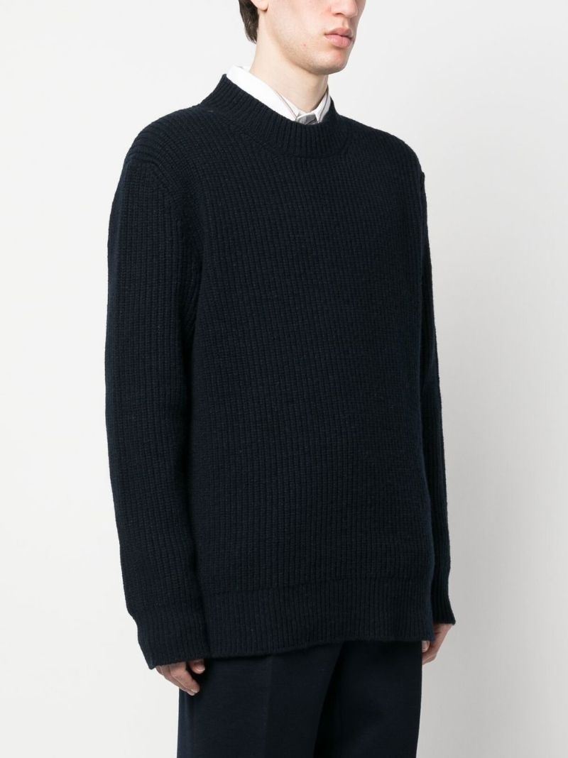 Blue Donegal Ribbed Sweater