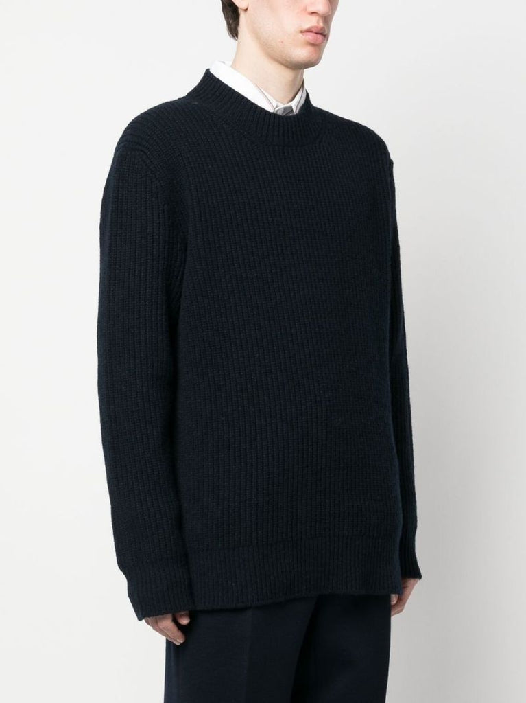 Blue Donegal Ribbed Sweater