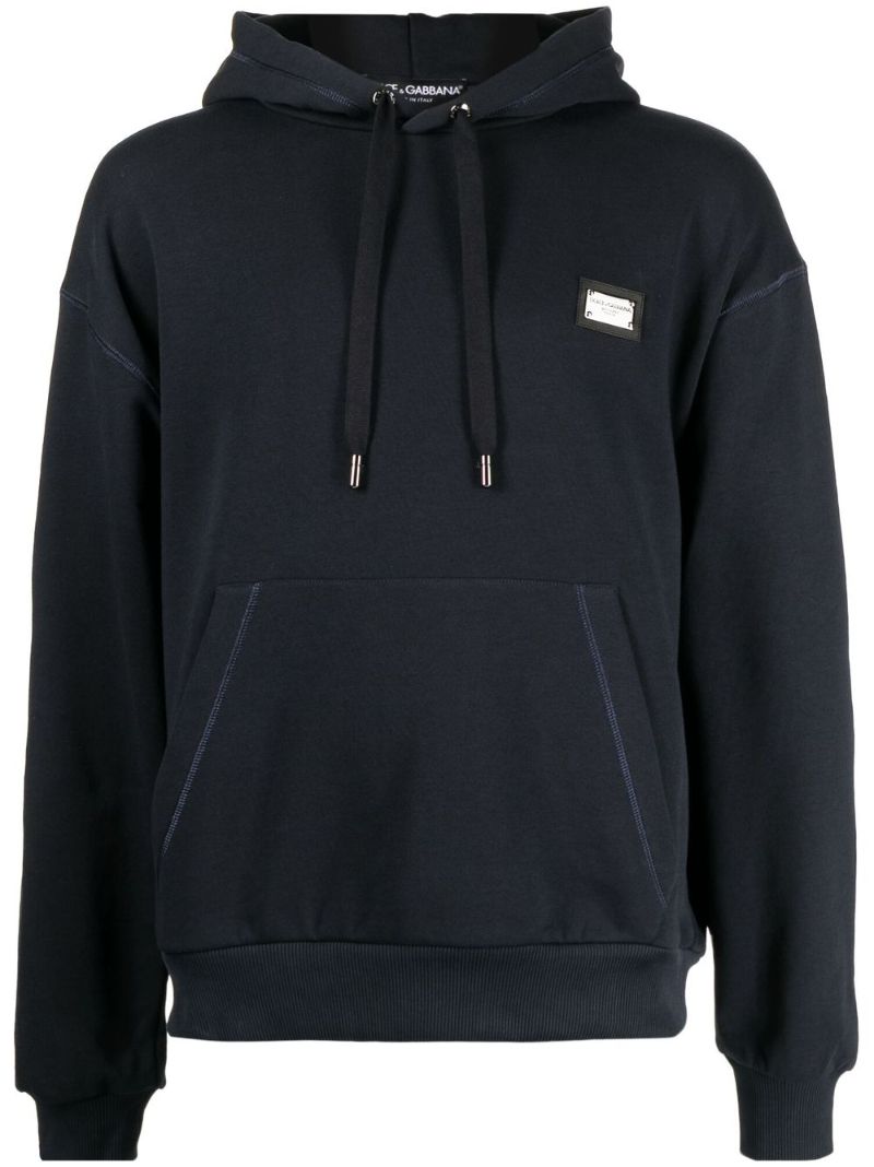 Branded Tag Jersey Hoodie