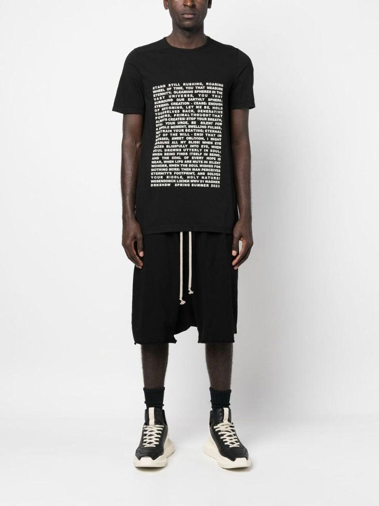 Black Drop-crotch Cotton Shorts