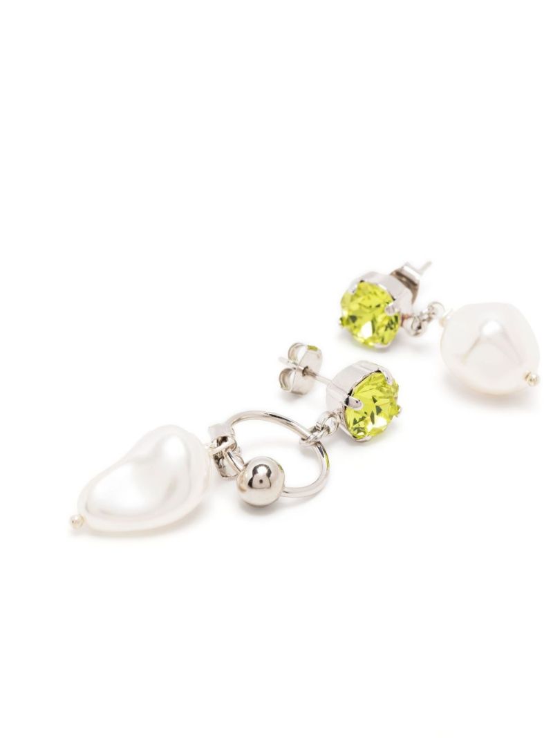 Silver Stan Drop Pearl Earrings
