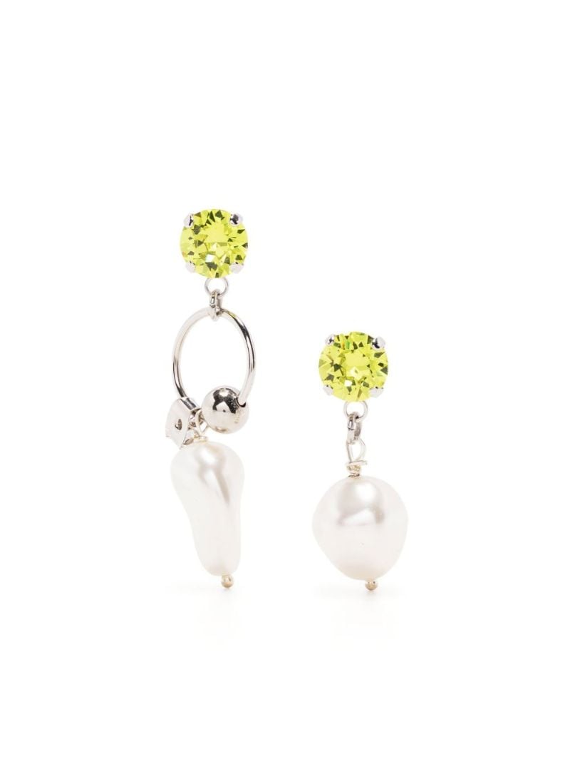 Silver Stan Drop Pearl Earrings