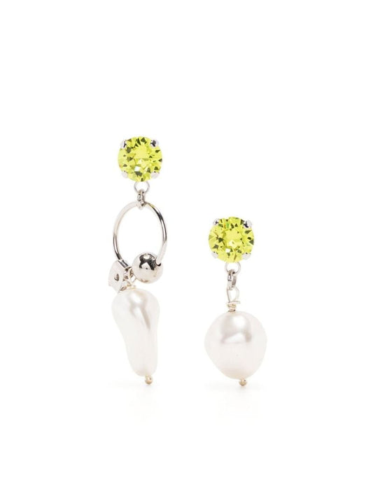 Silver Stan Drop Pearl Earrings