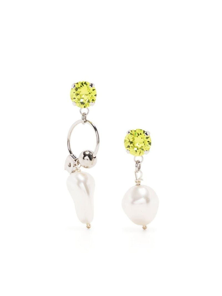 Silver Stan Drop Pearl Earrings