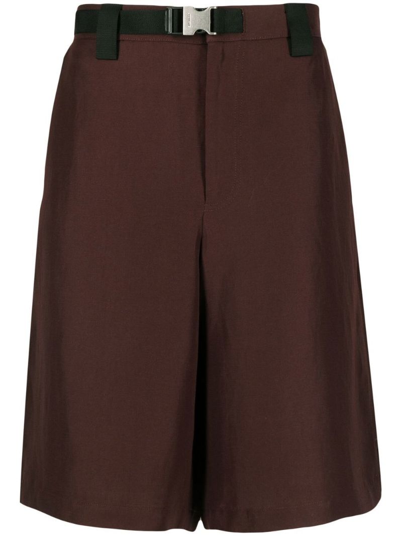 Brown Knee Length Shorts