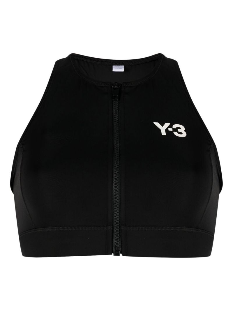 Black Logo-print Surf Bikini Top