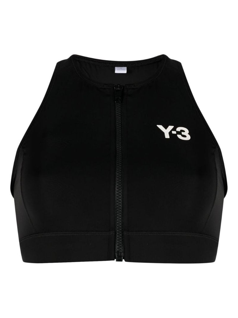 Black Logo-print Surf Bikini Top