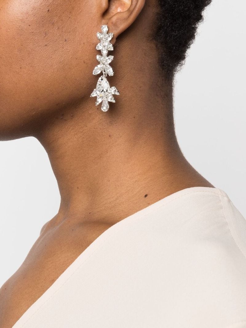 Silver-tone Anthea Crystal Drop Earrings