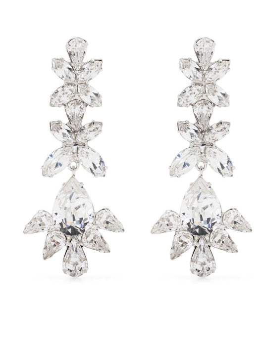 Silver-tone Anthea Crystal Drop Earrings