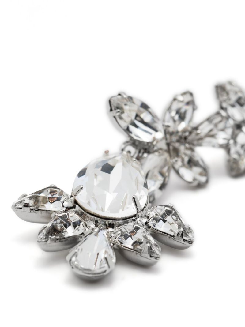 Silver-tone Anthea Crystal Drop Earrings