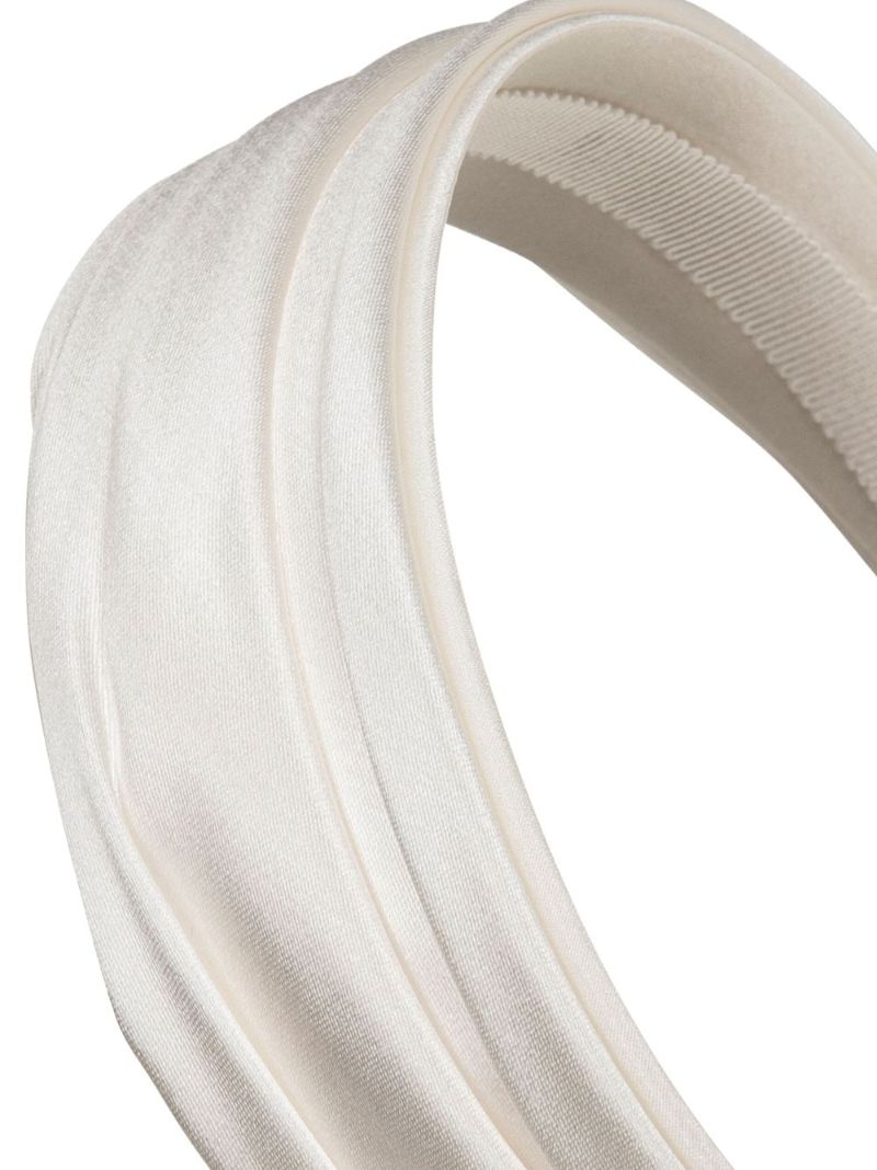 White Natasha Ruched Headband