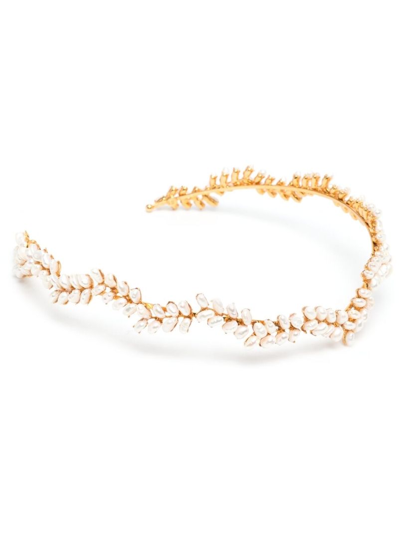 Gold-plated Franca Tiera Pearl Headband