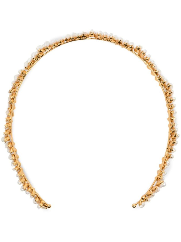 Gold-plated Franca Tiera Pearl Headband