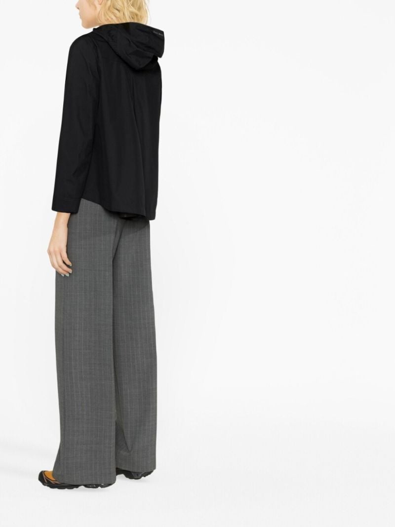 Black Laminar Hooded Cape Jacket