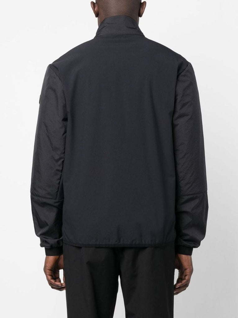 Black Logo Print Bomber Jacket