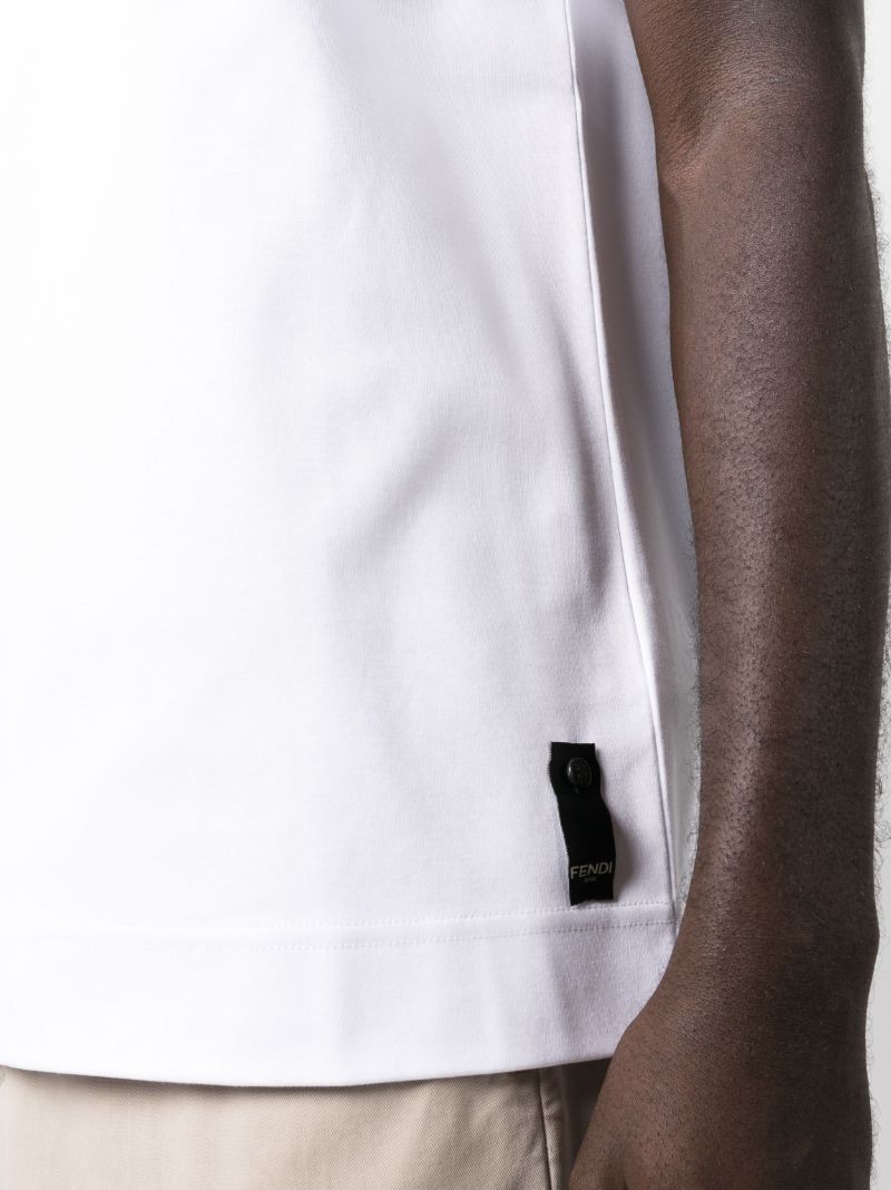 White Logo Print T-shirt