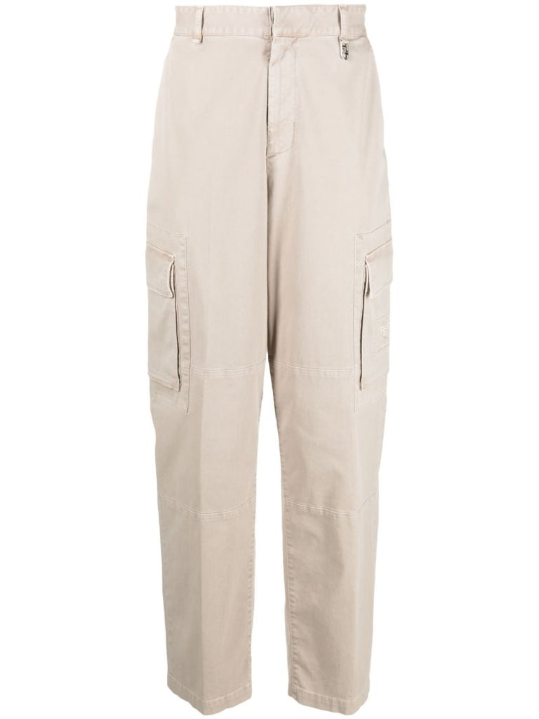 Neutral Logo Patch Cargo Trousers