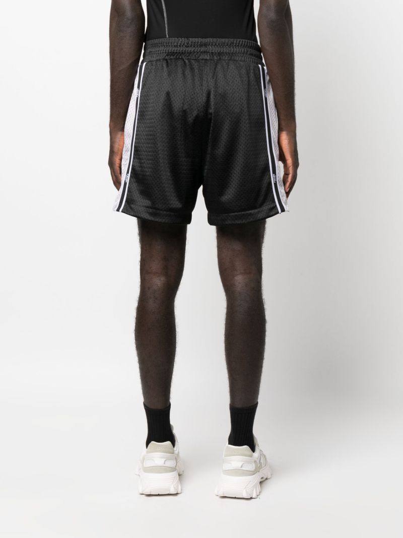 Black Mesh Logo Band Shorts