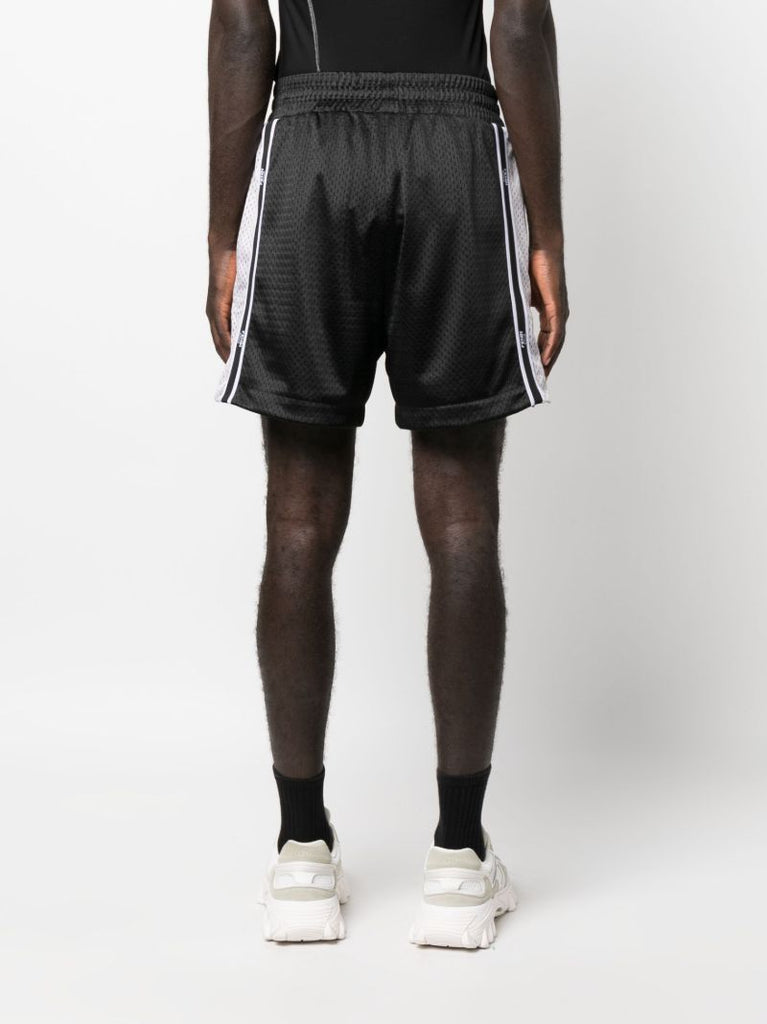 Black Mesh Logo Band Shorts