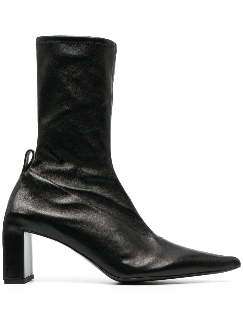 Black 70 Leather Ankle Boots