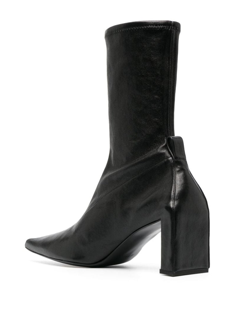 Black 70 Leather Ankle Boots